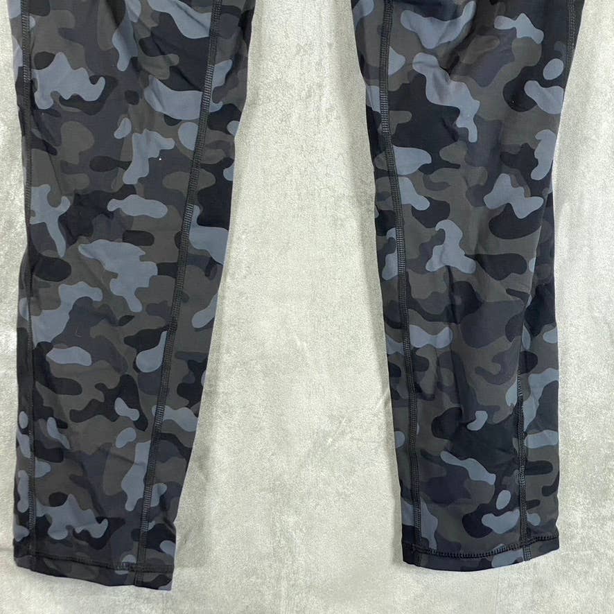 BASS OUTDOOR Women's Black-Grey Camo-Print High-Rise Catamount Leggings SZ M