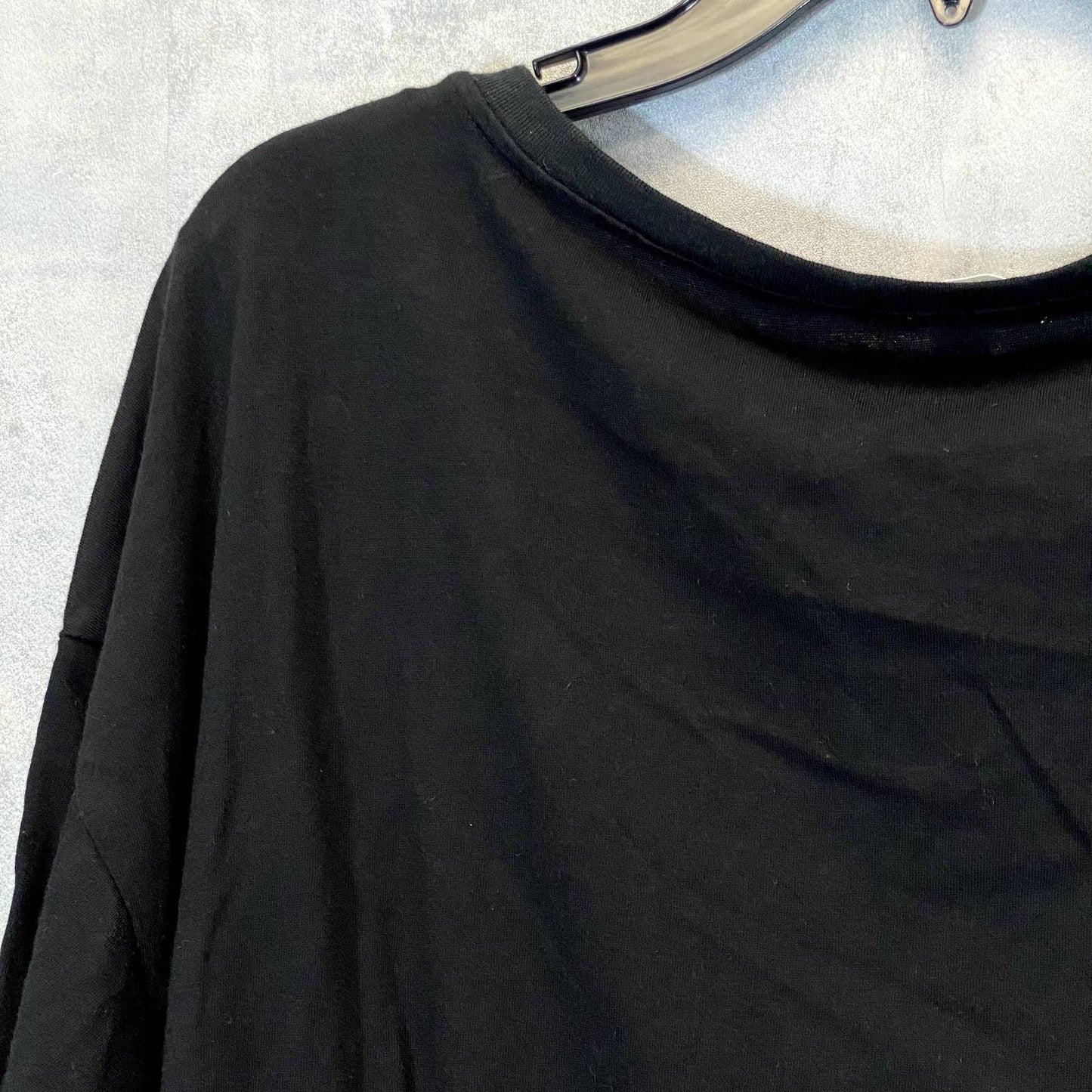 BP. Women's Black Justin Changes Bieber Graphic Crewneck Crop Short Sleeve Tee SZ L