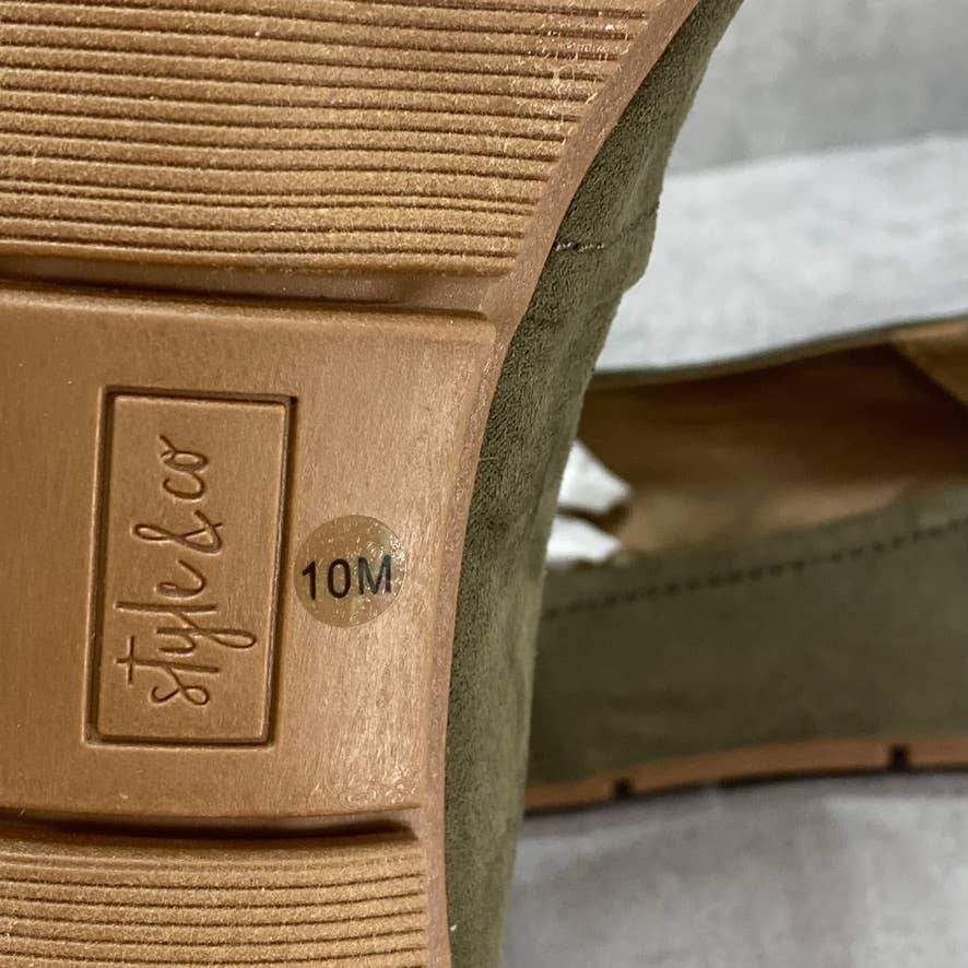 STYLE & CO. Peat Green Nixine Slip-On Flats SZ 10