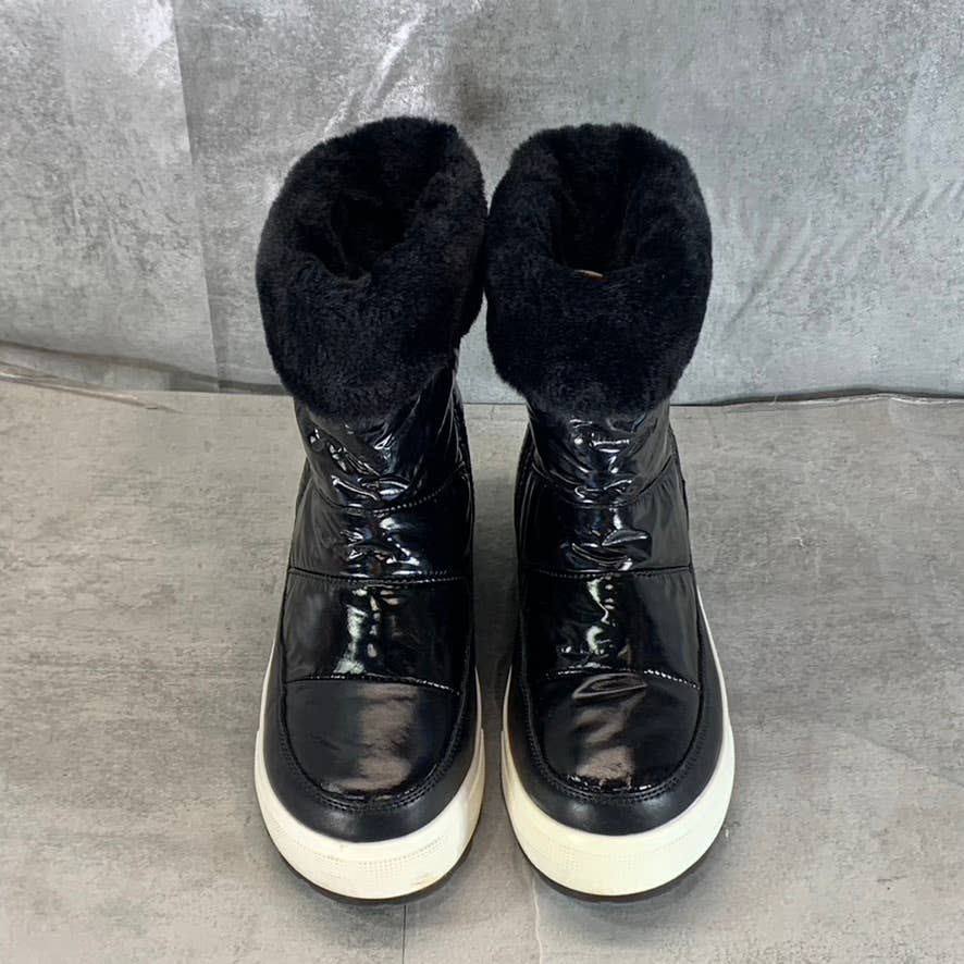 COUGAR Women's Black Wizard Nylon Waterproof Primaloft Pull-On Snow Boots SZ 8