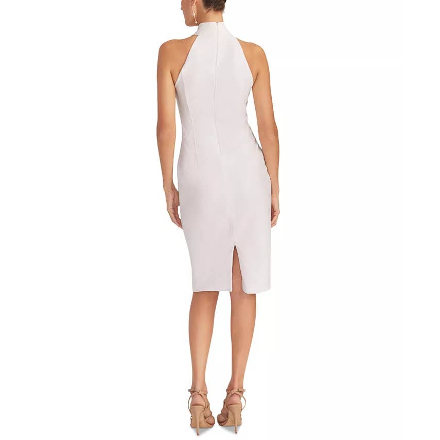 RACHEL RACHEL ROY Women's Light Pink Halter Knee-Length Sheath Dress SZ L