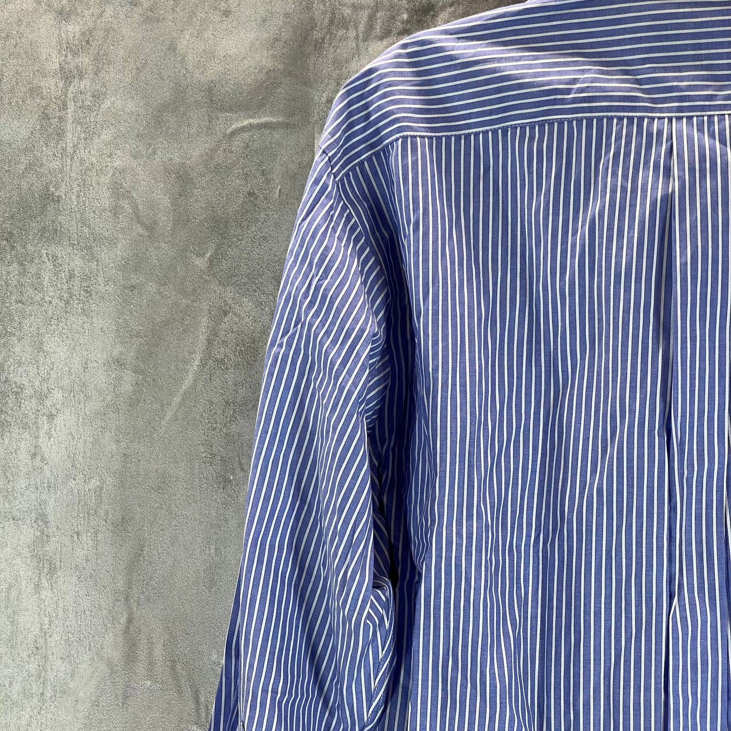CLUB ROOM Men's Blue Striped Regular-Fit Button-Up Dress Shirt SZ 17 32/33
