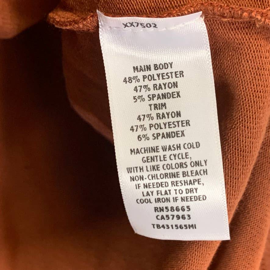 TREASURE & BOND Rust Sequoia Cowl Neck Long Sleeve Pullover SZ XS