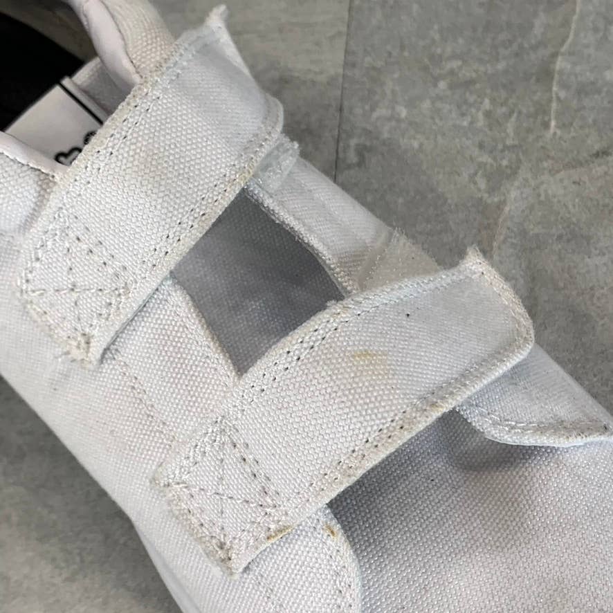 GOATS Kids White Canvas The 305 2-Strap Slip-On Platform Sneakers SZ 4