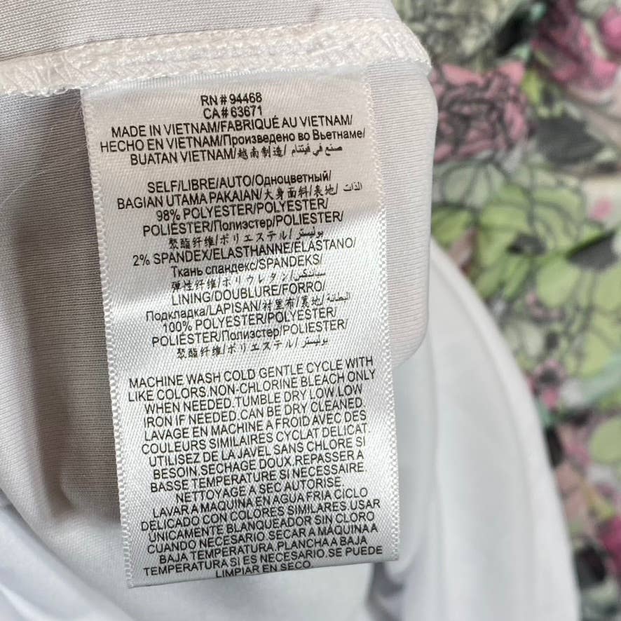 BCBGENERATION Women's Garden Printed Scoop-Neck Ruched Mesh Mini Dress SZ 14