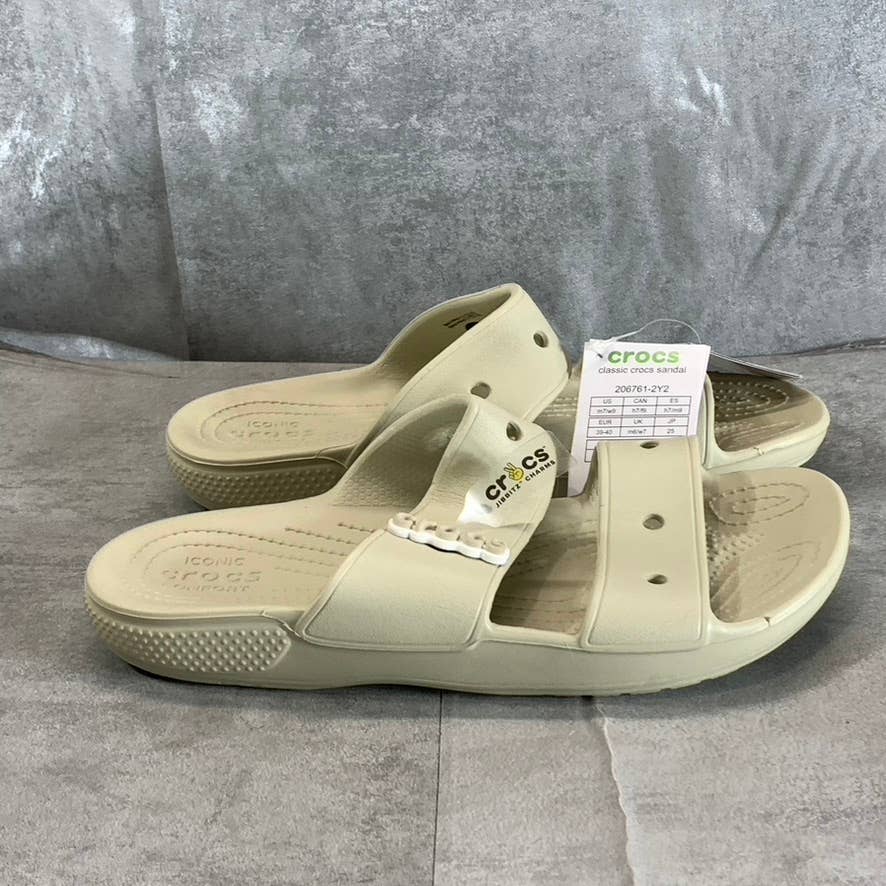 CROCS Iconic Comfort Unisex Adult Bone Classic Double-Strap Slide Sandal SZM7/W9