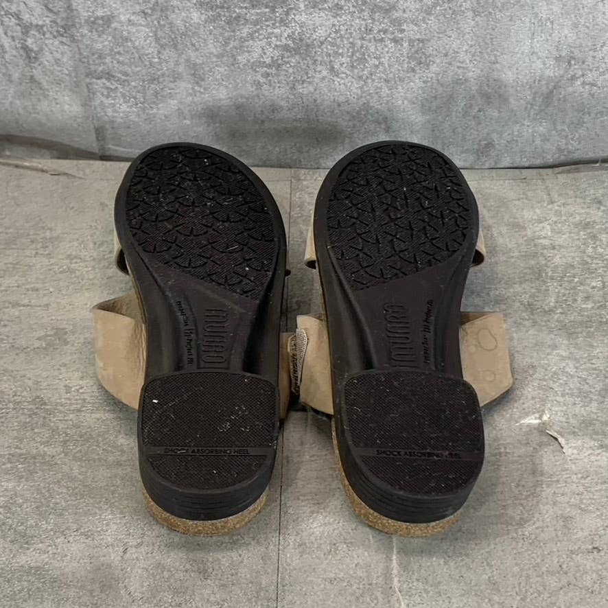 MUNRO Women's Narrow Alloy Nubuck Jody Slide-On Sandals SZ 8.5N