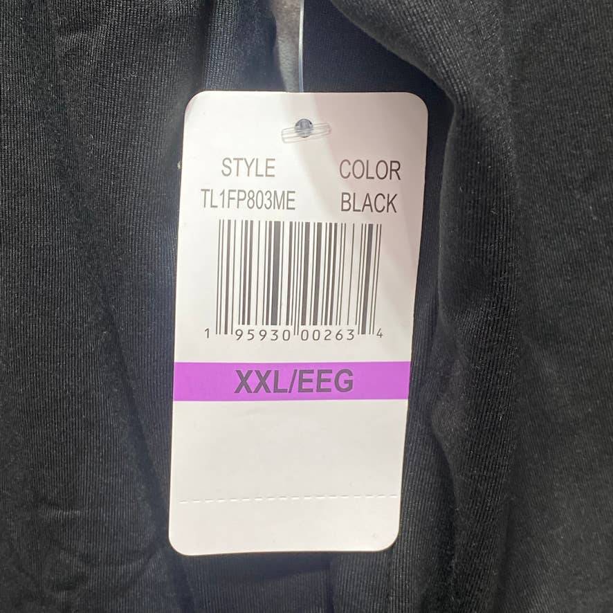 32 DEGREES Solid Black Fleece Lined Lightweight Long Sleeve Crewneck Top SZ 2XL