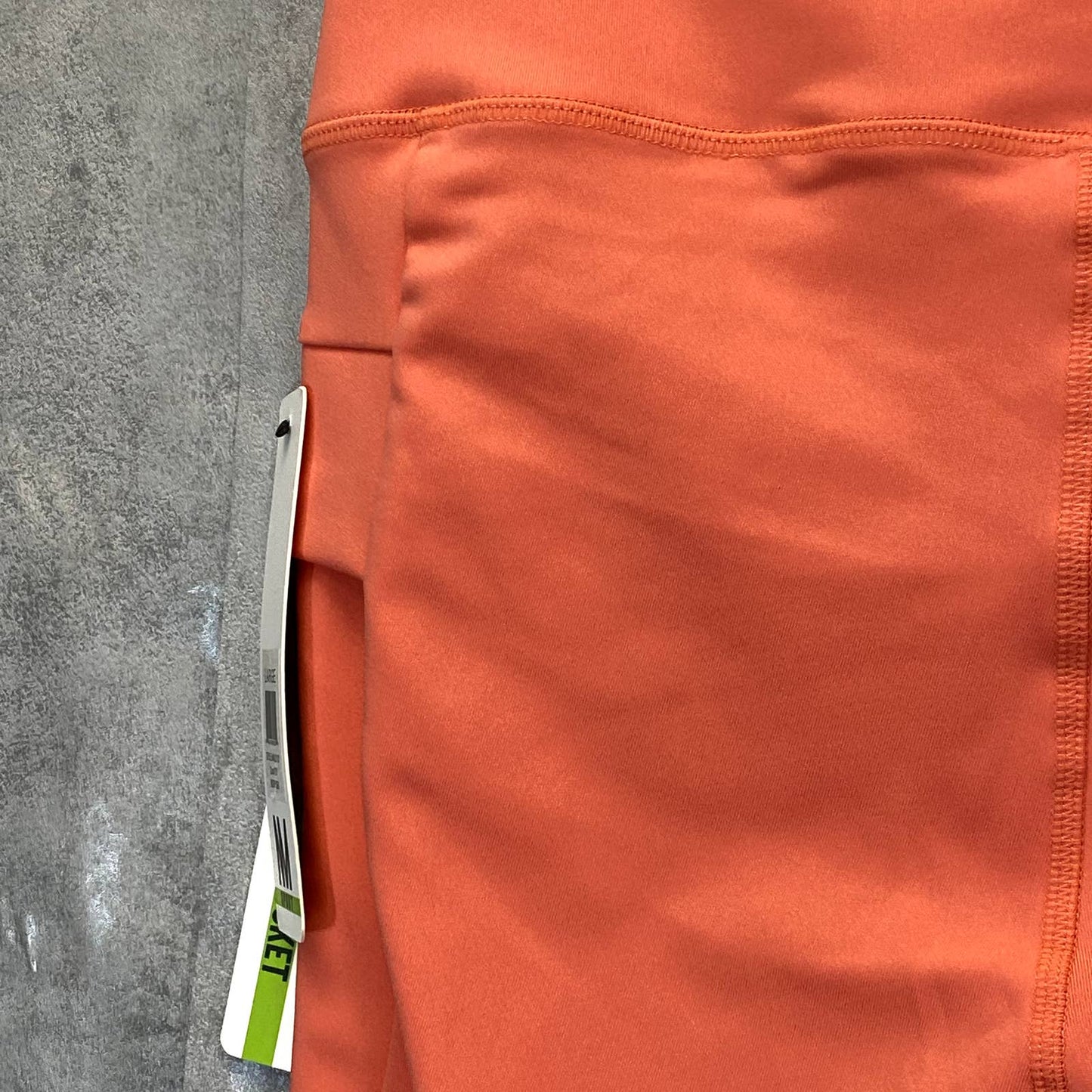 NICOLE MILLER Sport Women's Coral High-Rise Pull-On Skinny Media Pocket Leggings SZ L