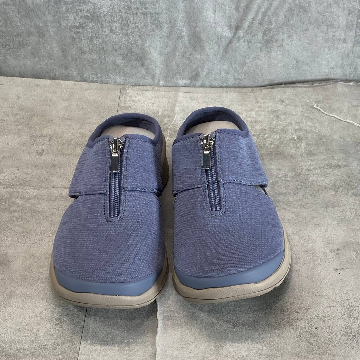 BZEES Women's Folkstone Gabby Front-Zip Washable Slip-On Mules SZ 6.5