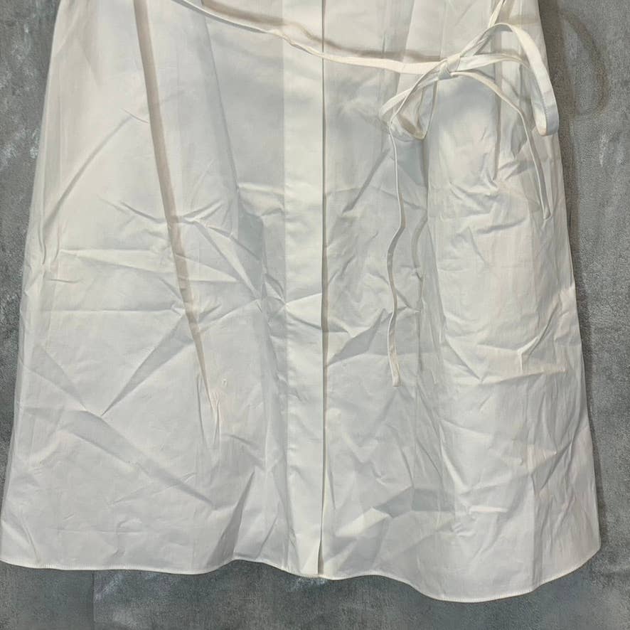 THEORY Women's White Sleeveless Collared Button-Front Casual Mini Shirt Dress SZ 4