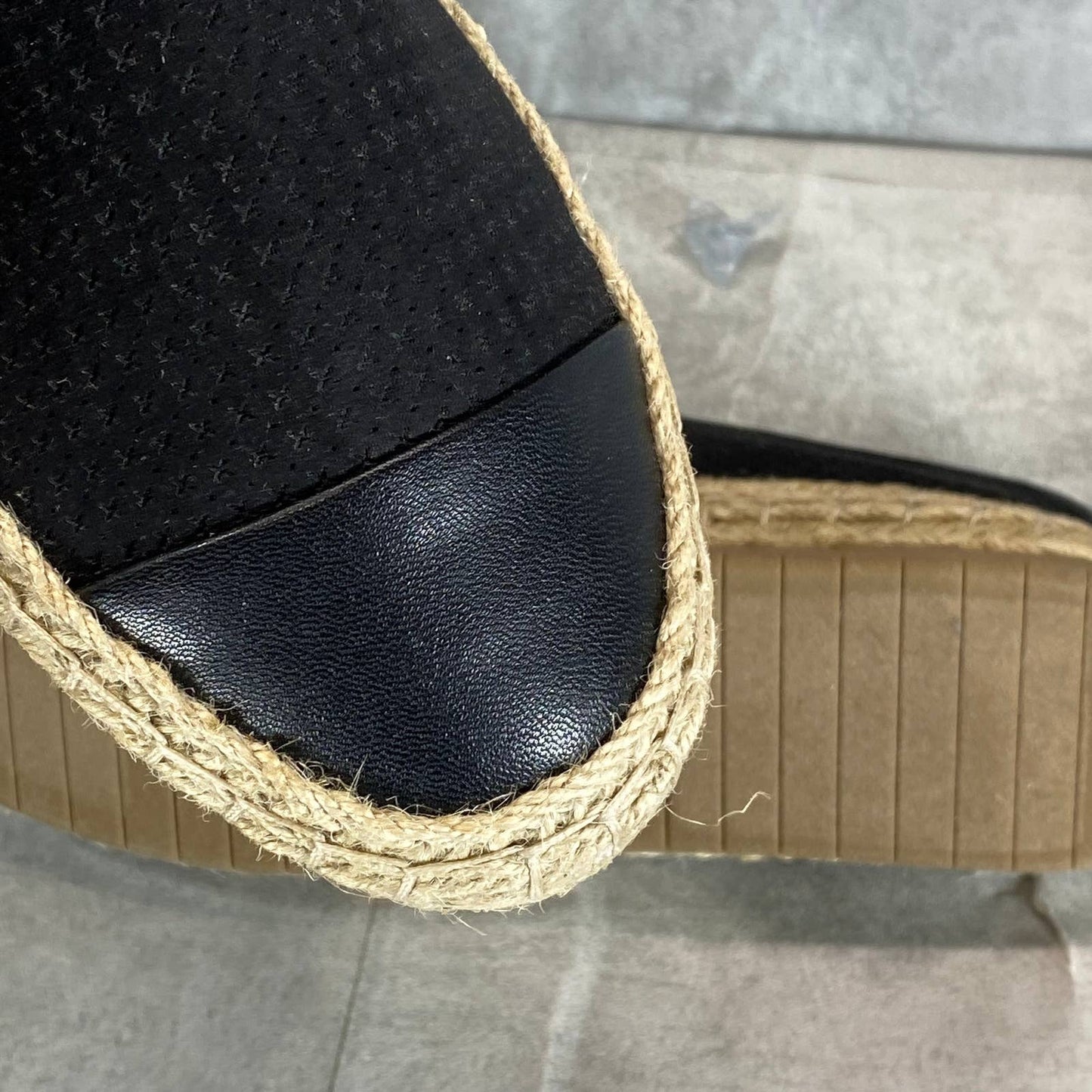 CHARTER CLUB Women's Black Jonii Perforated Slip-On Espadrille Flats SZ 8.5