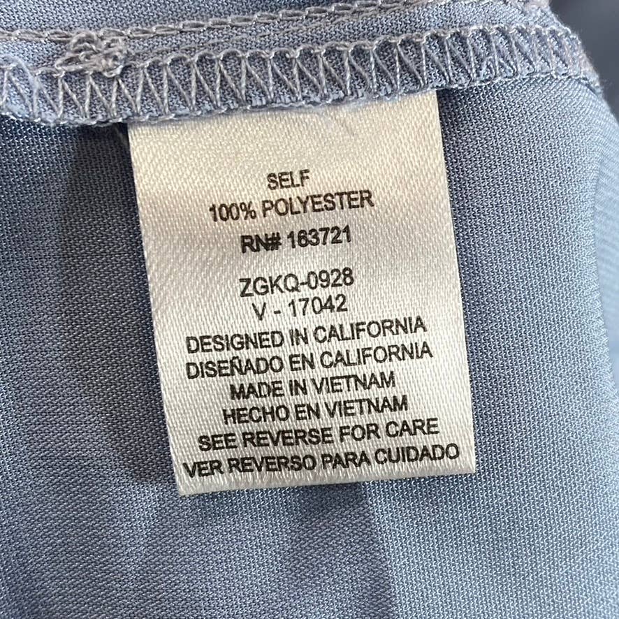 KINGSTON GREY Juniors' Chambray Sleeveless Pocketed Halter Cropped Jumpsuit SZ L