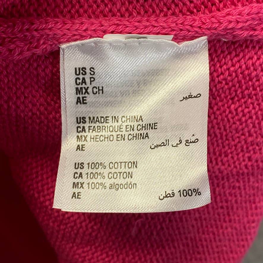 KAREN SCOTT Women's Magenta Solid Ribbed Turtleneck Pullover Sweater SZ S