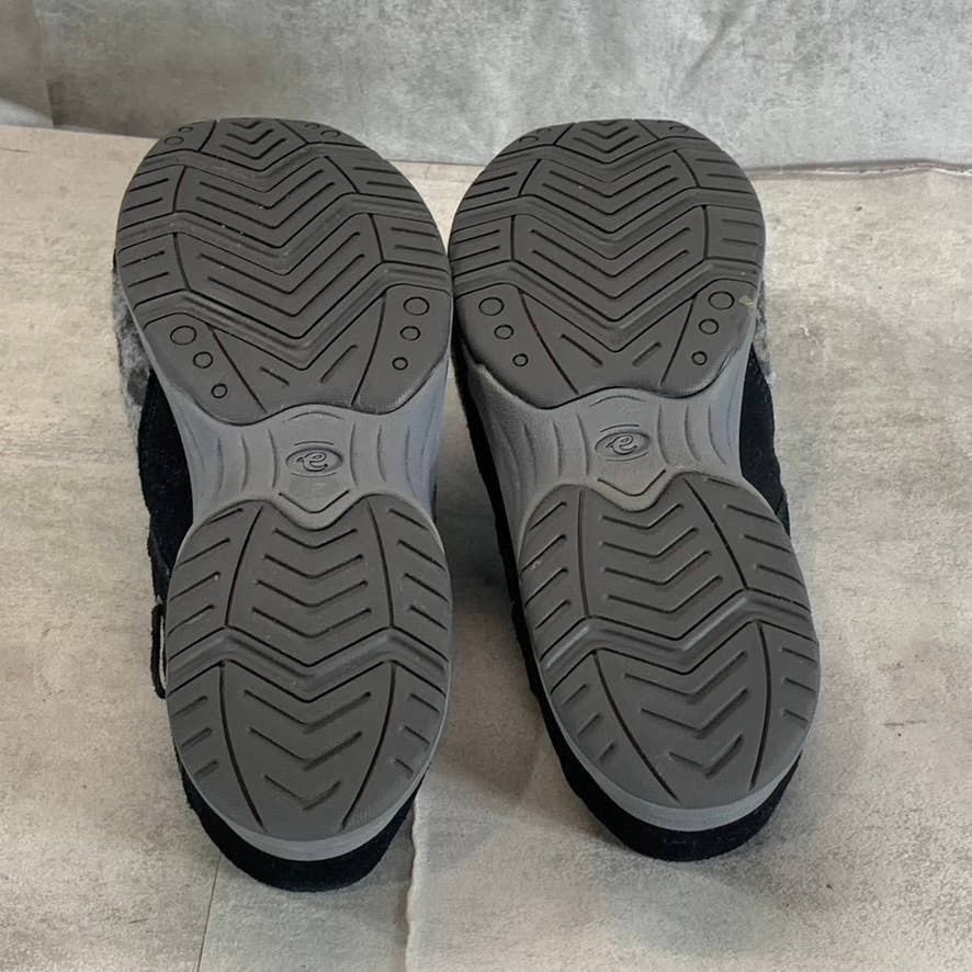 EASY SPIRIT Women's Black Leopard-Print Travelport 108 Slip-On Clogs SZ 10