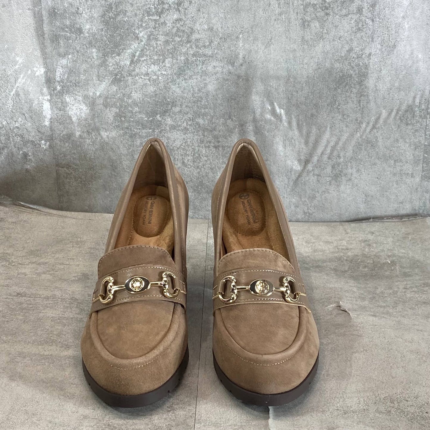 GIANI BERNINI Women's Mushroom Suede Porshaa Round-Toe Loafer Dress Pumps SZ 9