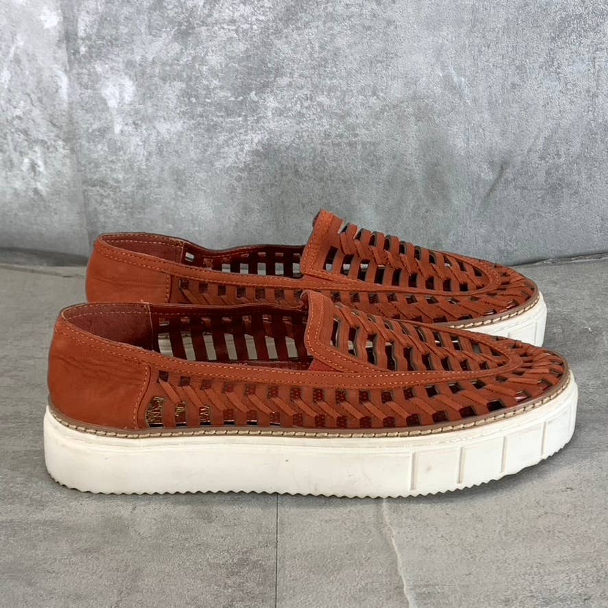 VINCE CAMUTO Women's Rust Romeena Cutout Platform Slip-on Sneakers SZ 8