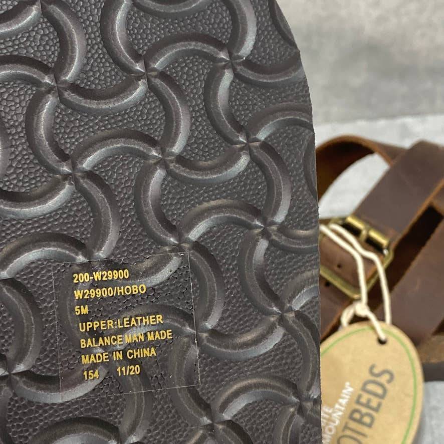 WHITE MOUNTAIN Brown Hobo Footbed Sandals SZ 5