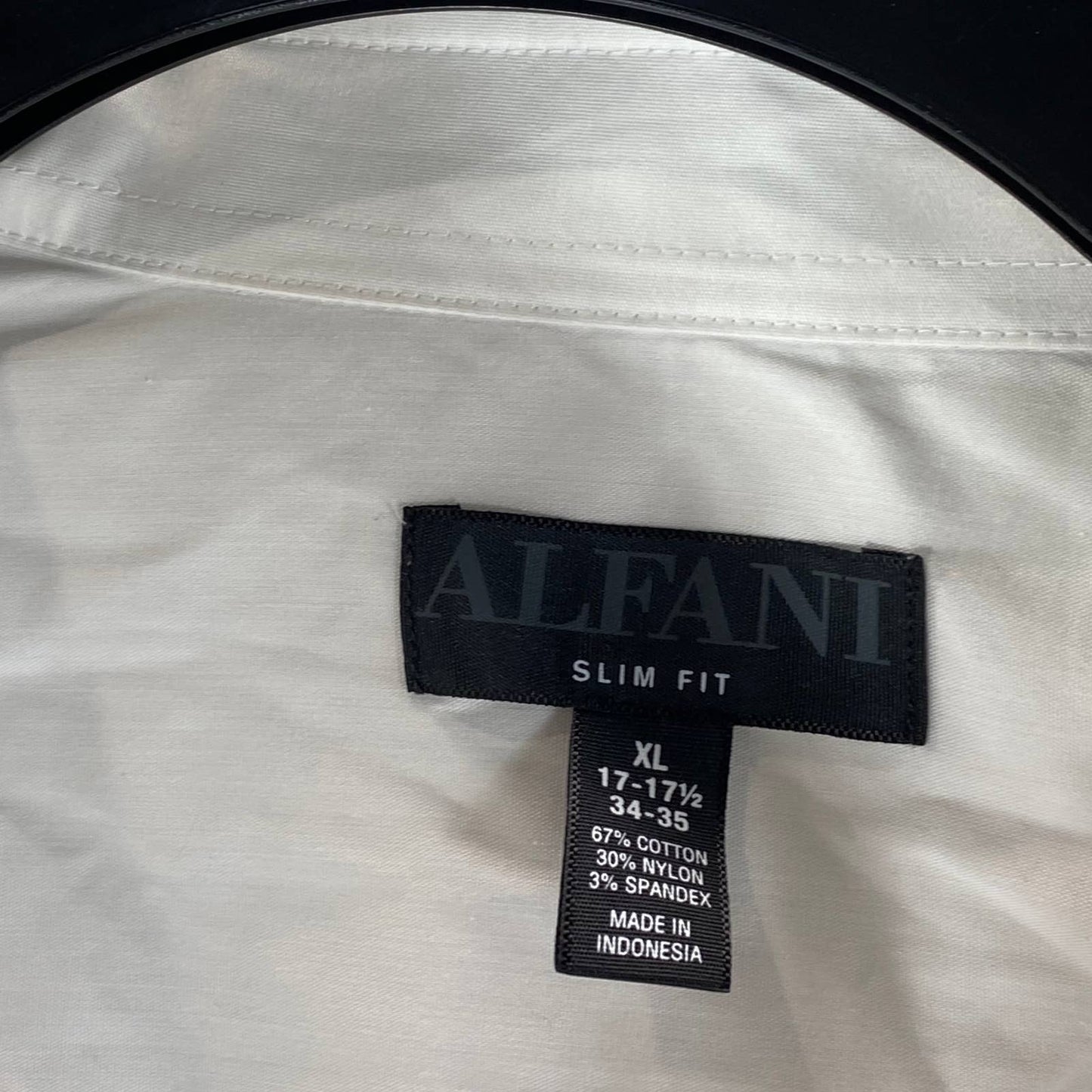 ALFANI Men's White Slim-Fit 2-Way Stretch Button-Up Long-Sleeve Dress Shirt SZXL