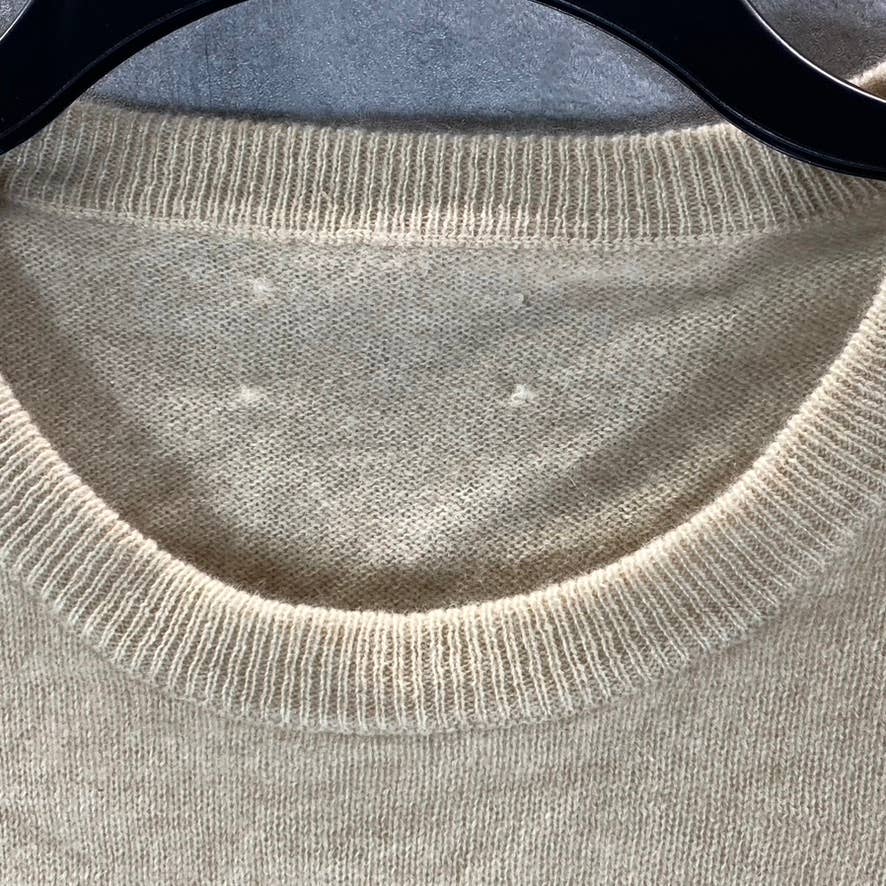CLUB ROOM Men's Oatmeal Solid Cashmere Crewneck Pullover Sweater SZ XL