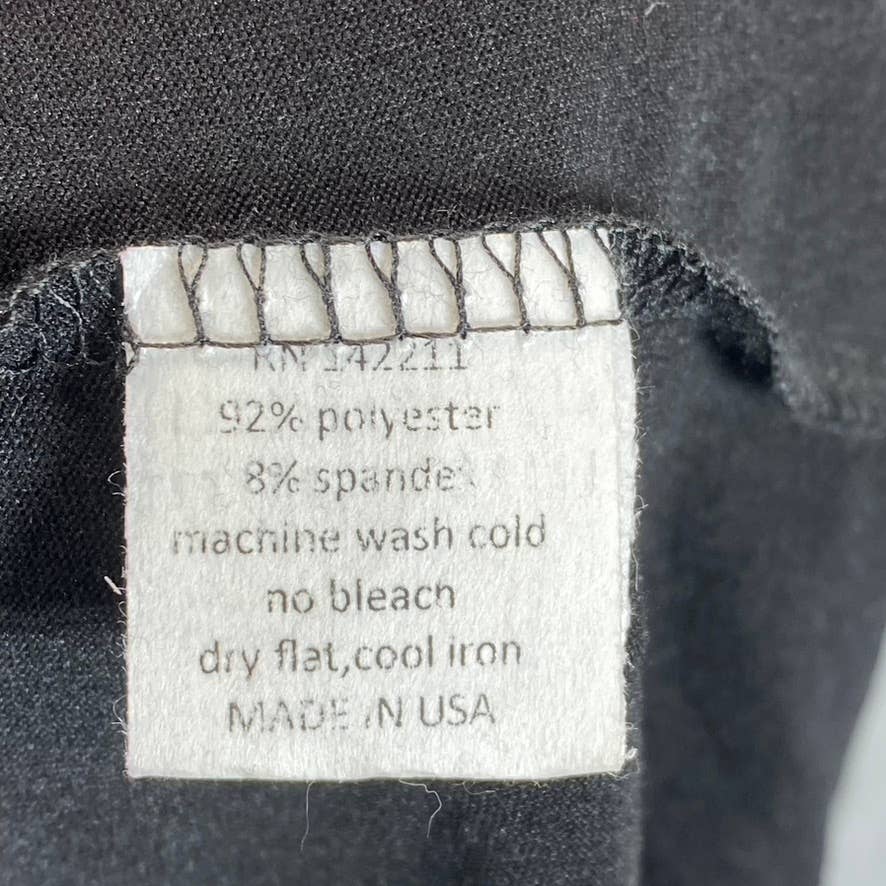 24SEVEN Comfort Apparel Women's Black Scoop-Neck Sleeveless Midi Tank Dress SZ M