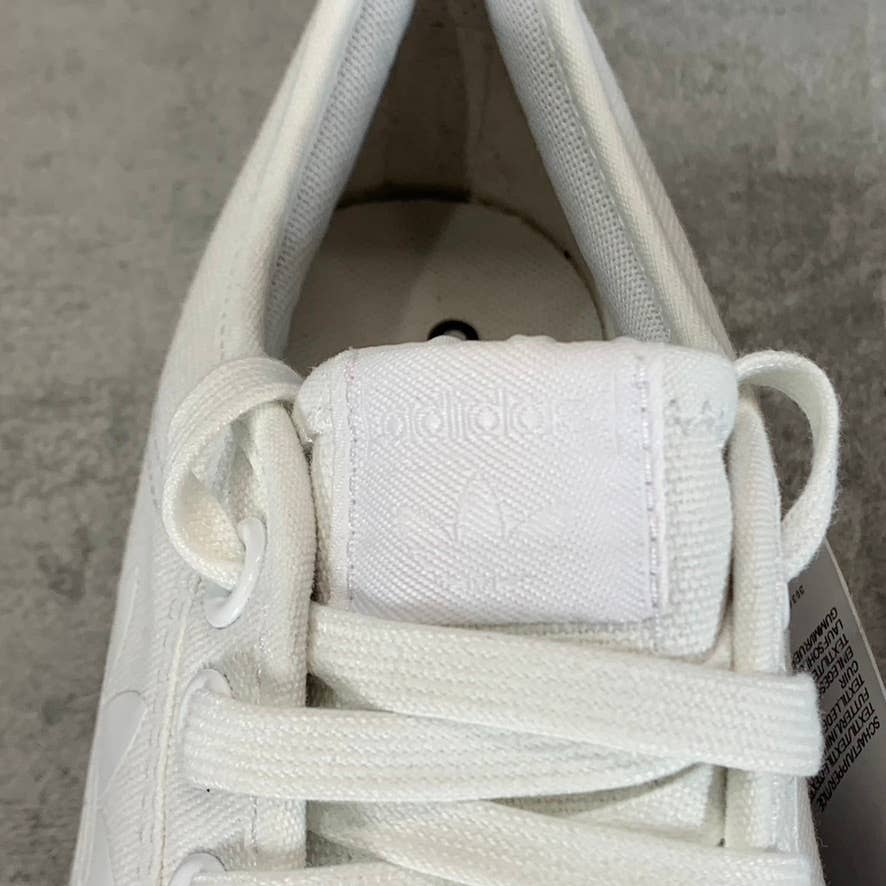 ADIDAS Women's Triple White Nizza Trefiol Lace-Up Sneakers SZ 6