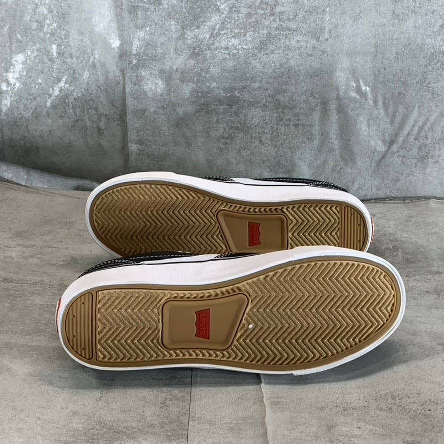 LEVI'S Women's Black/White Naya Court Canvas Ultra Suede Skate Sneakers SZ 8