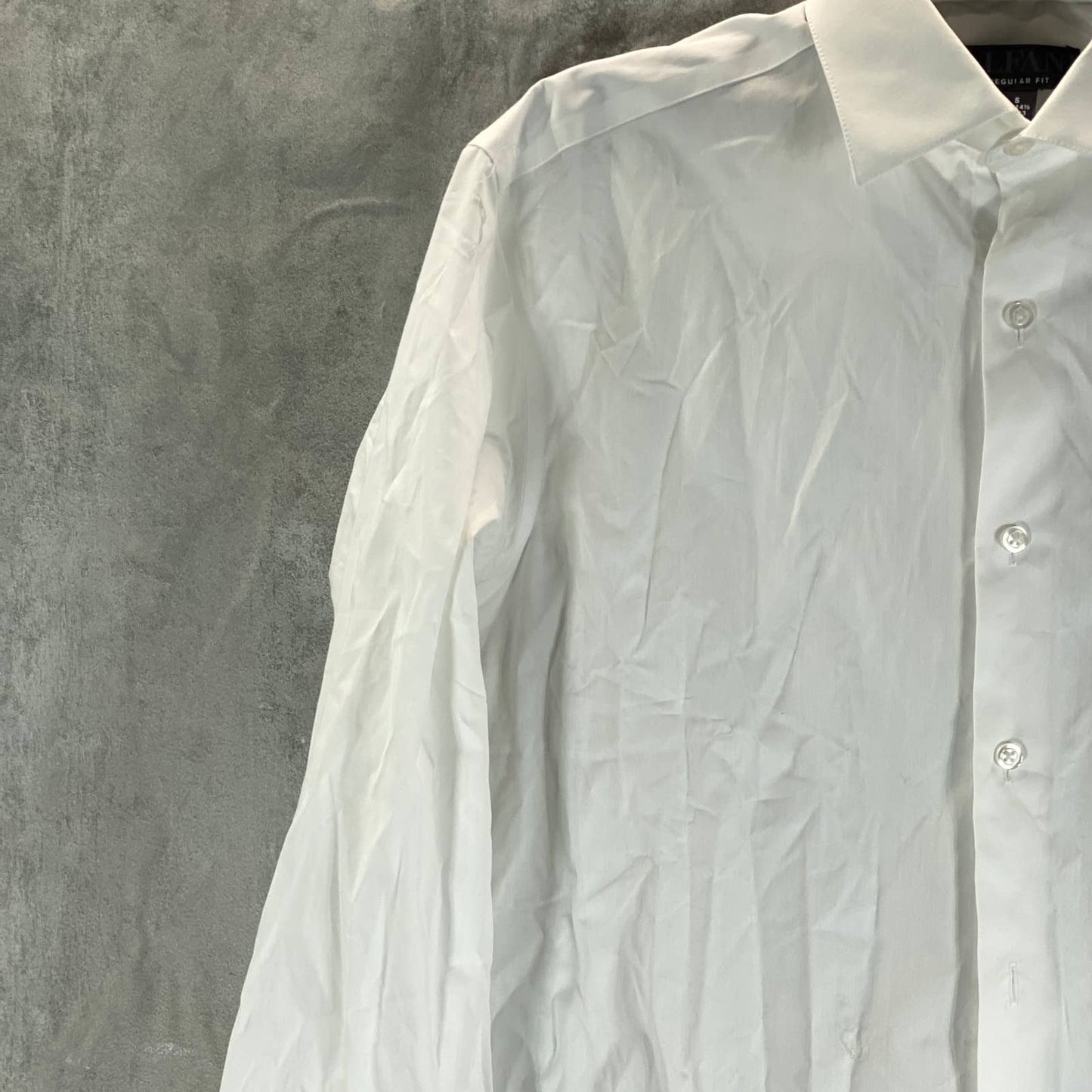 ALFANI AlfaTech Men's White Solid Regular-Fit Dress Shirt SZ S(14-14.5 32/33)