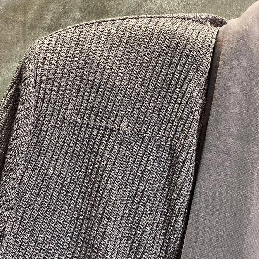 R&M RICHARDS Women's Petite Silver Metallic 2-Piece Jacket Knee-Length Dress