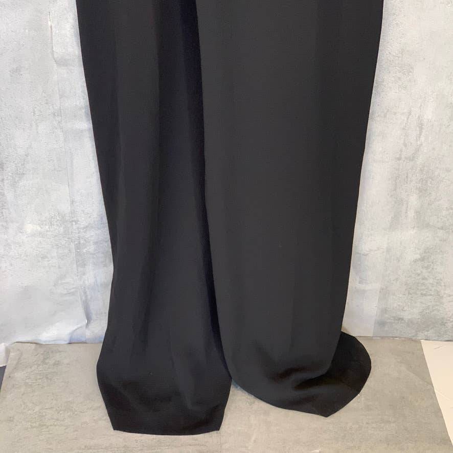 WAYF Solid Black Posie Lace-Up Sleeveless Pant Jumpsuit SZ S