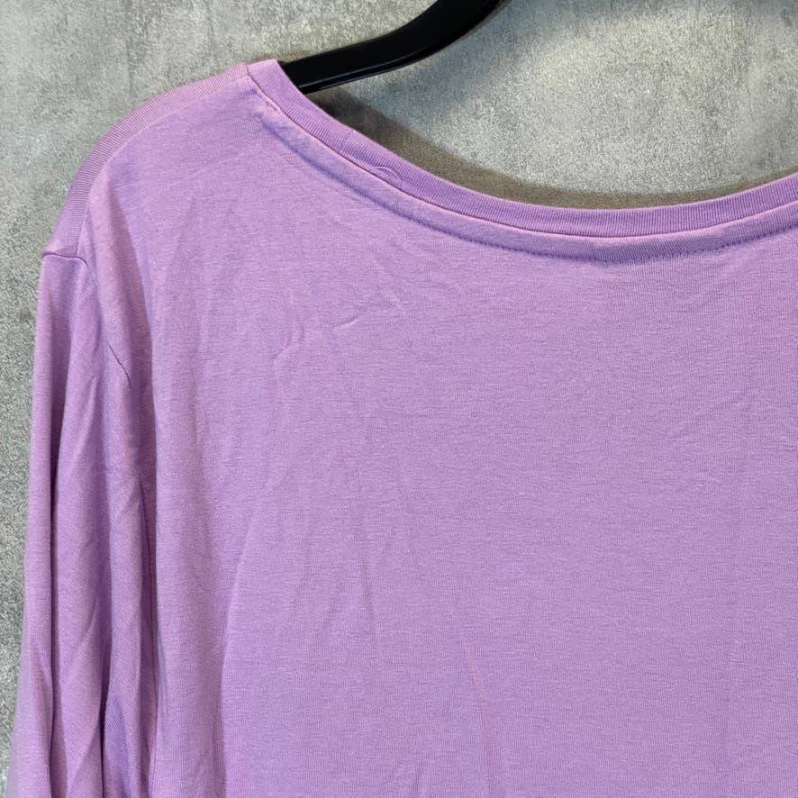 JM COLLECTION Women's Plus Size Crocus Petal Scoopneck 3/4 Sleeve Top SZ 3X