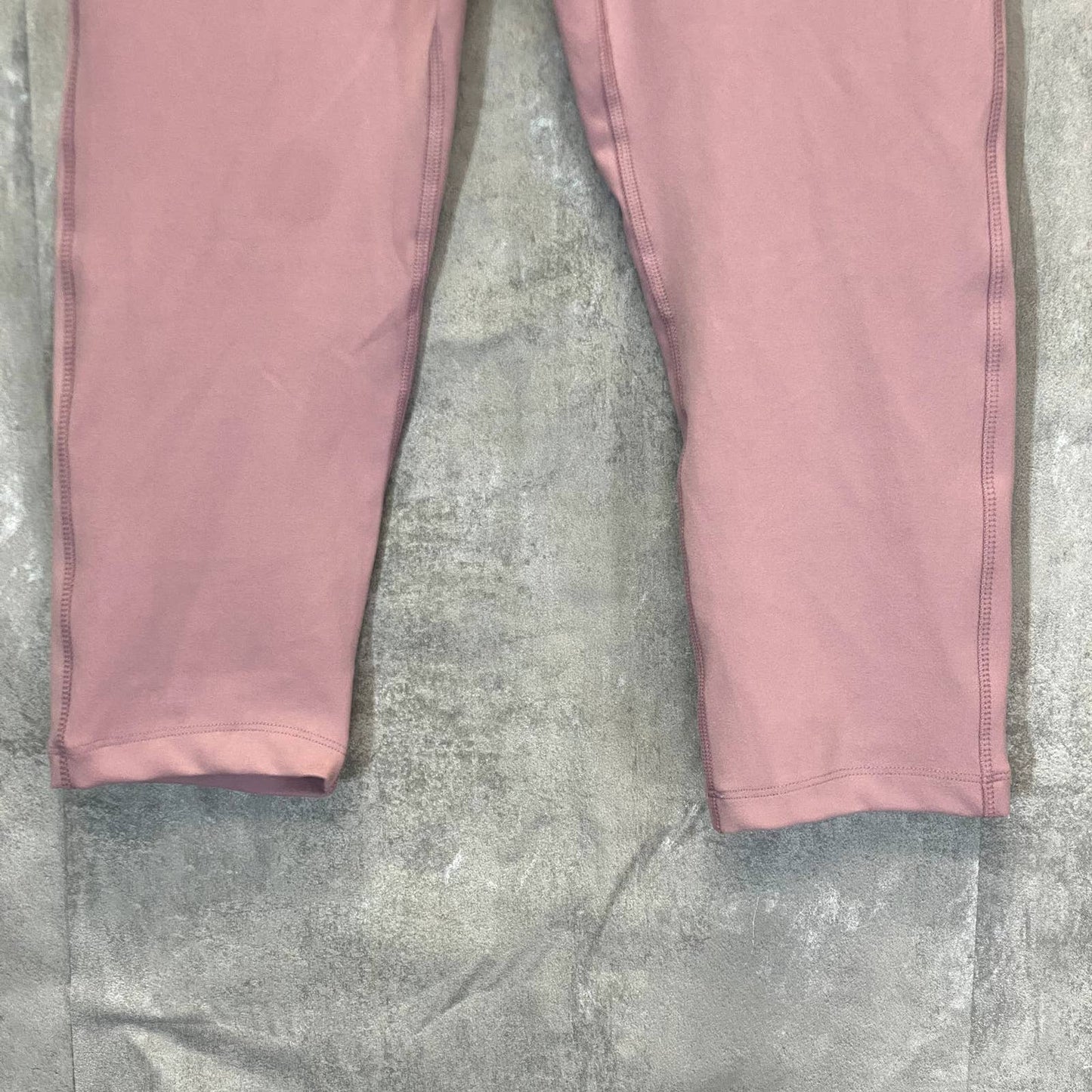 NINE WEST Women's Mauve Shadow Side Zip Stretch Active Pull-On Crop Leggings SZ M