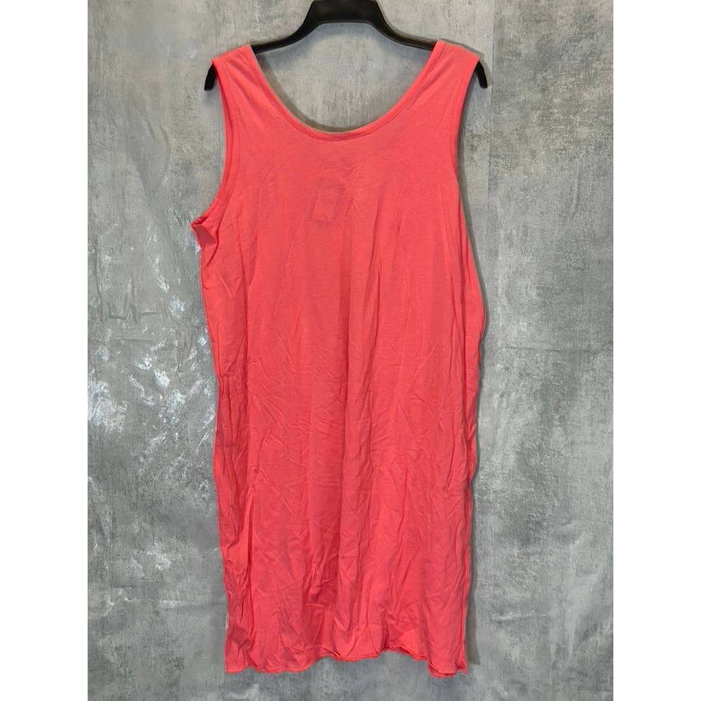 AVENUE Women's Orange Lets Make Today Great Logo Front Tank Top SZ 18/20