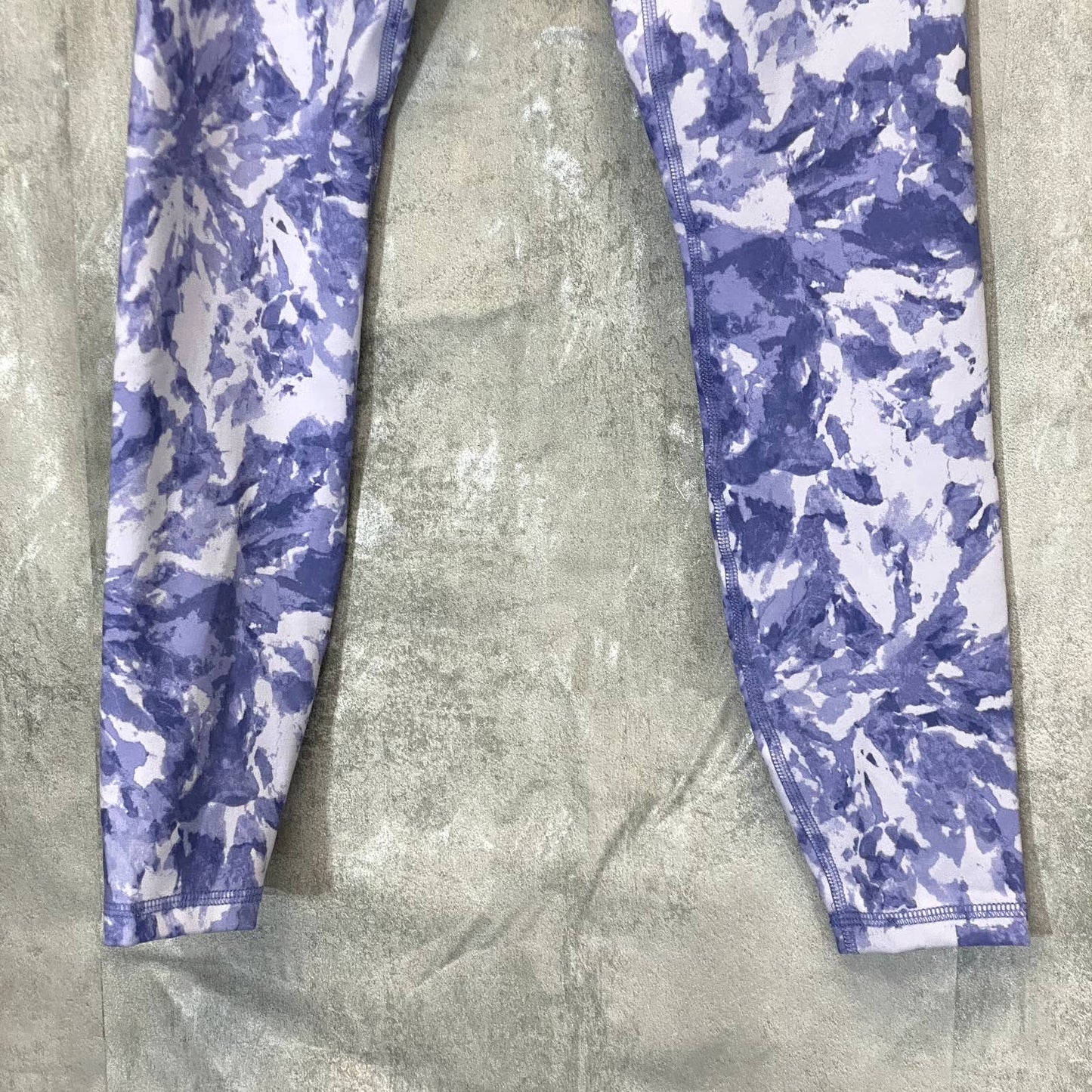 HARMONY BALANCE Women's Purple Marble Print Split Waist Pull-On Skinny Active Leggings SZ XS