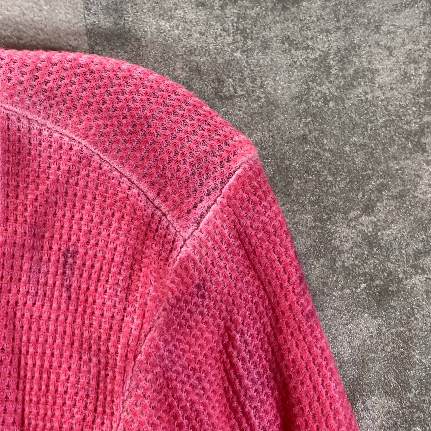 SUNDWOWN By Splendid Juniors' Hot Pink Solana Thermal Ribbed-Edge Top SZ M