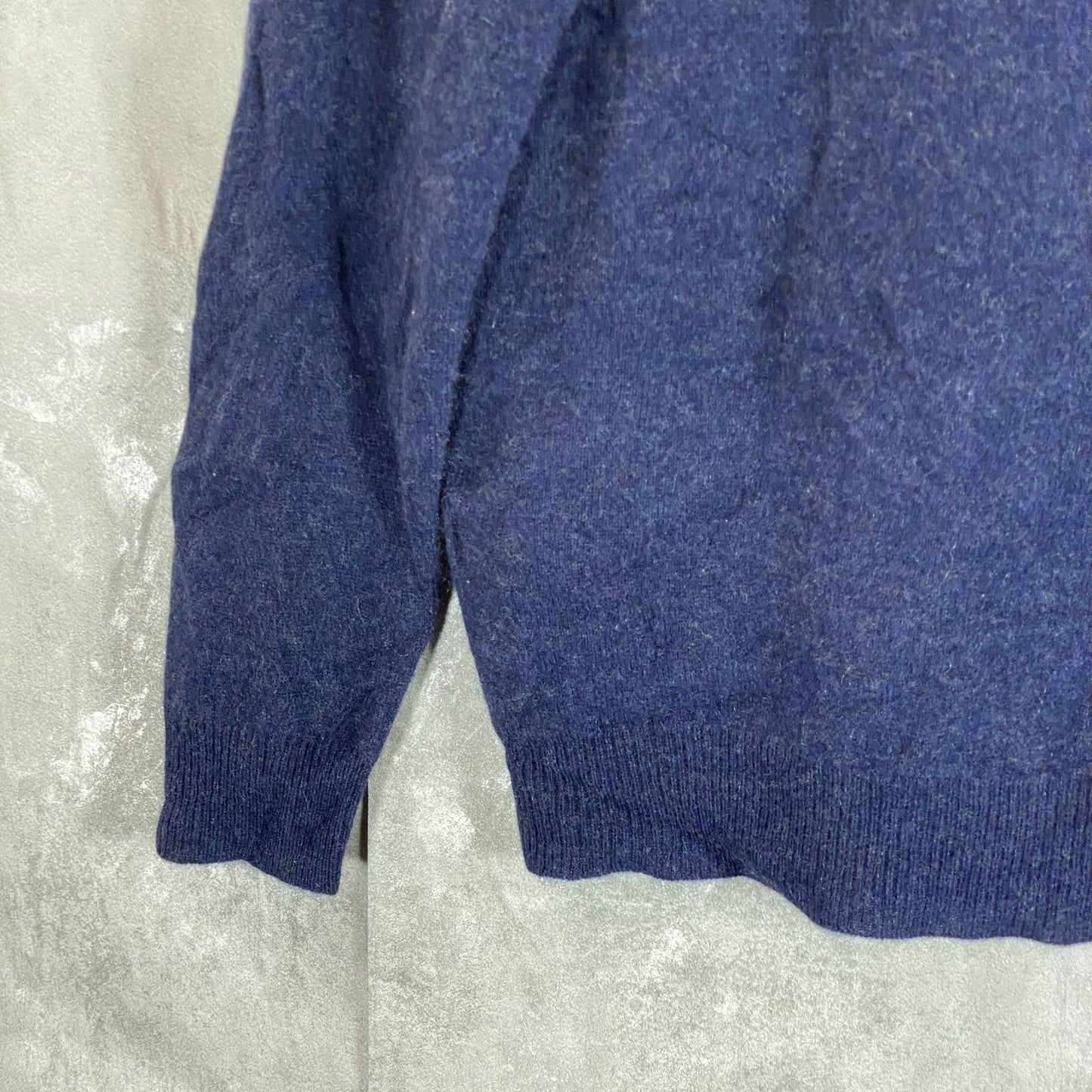 CLUB ROOM Men's Navy Heather Solid Cashmere Crewneck Pullover Sweater SZ S