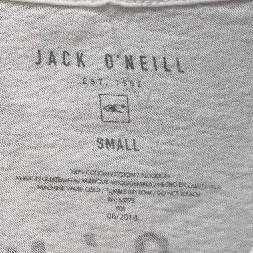 JACK O' NEILL White Tagless Crevale Graphic Short Sleeve Crewneck T-Shirt SZ S