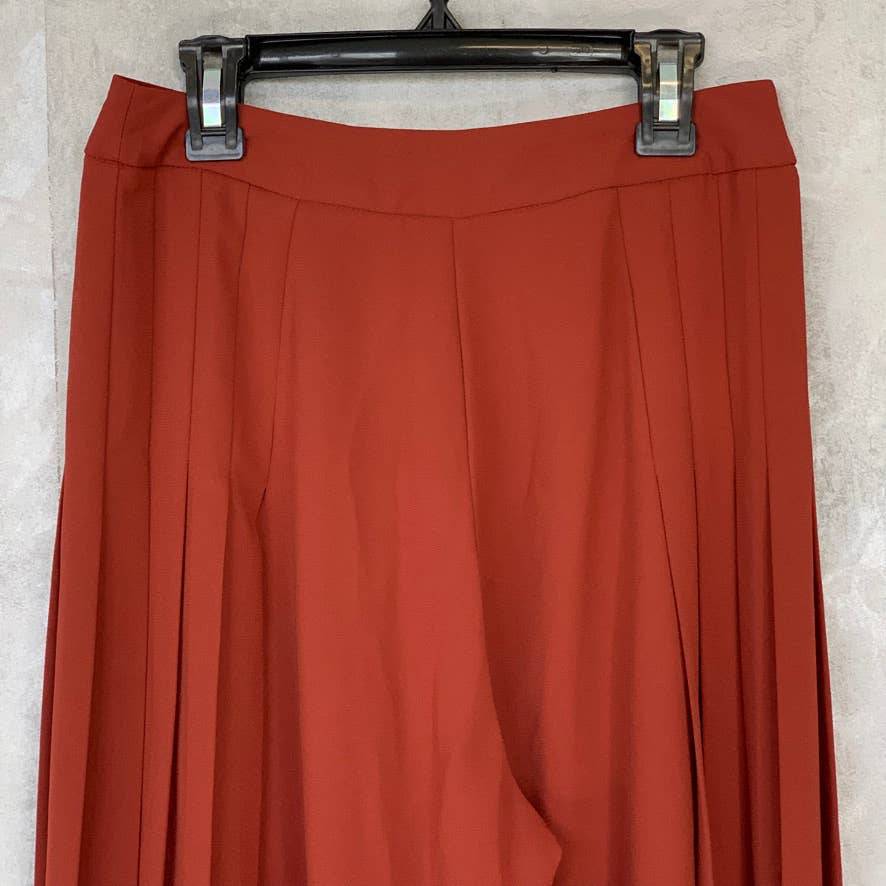 TOPSHOP Orange High-Rise Wide Leg Crop Trousers SZ 2