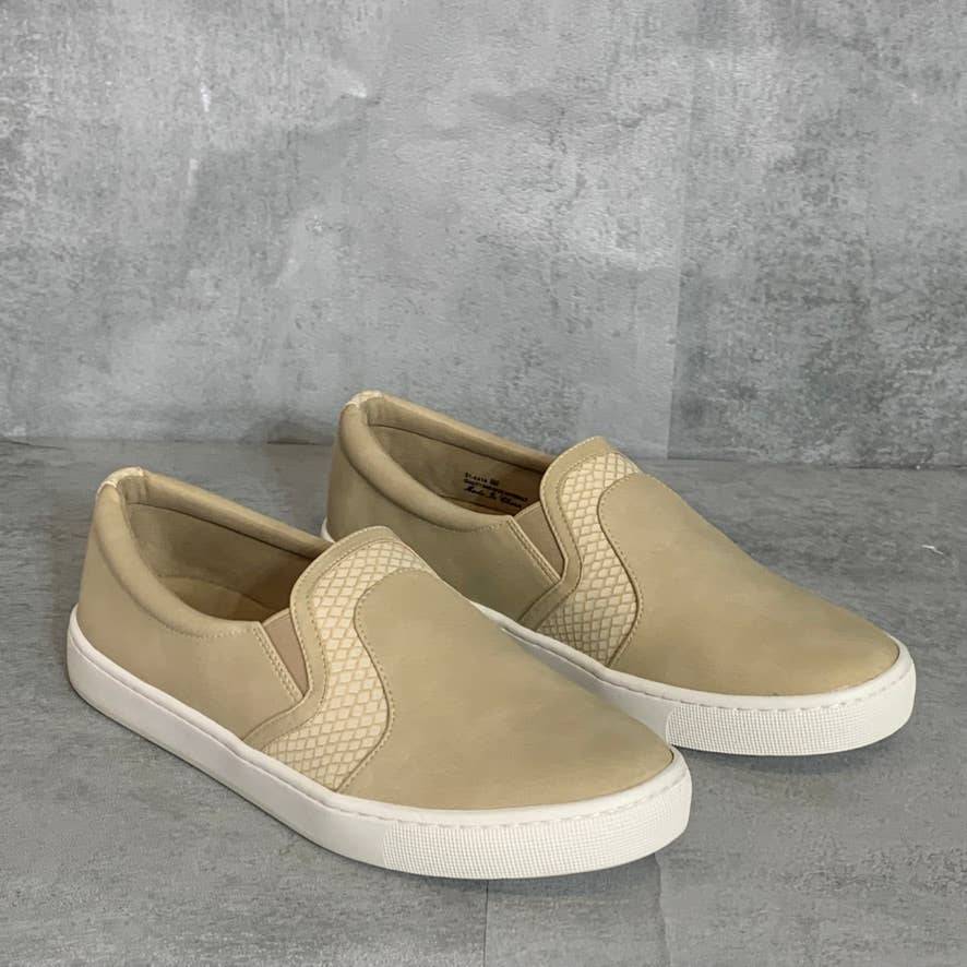 EASY STREET Sport Sand/Sand Snake Gore Suave Slip-On Casual Sneakers SZ 8