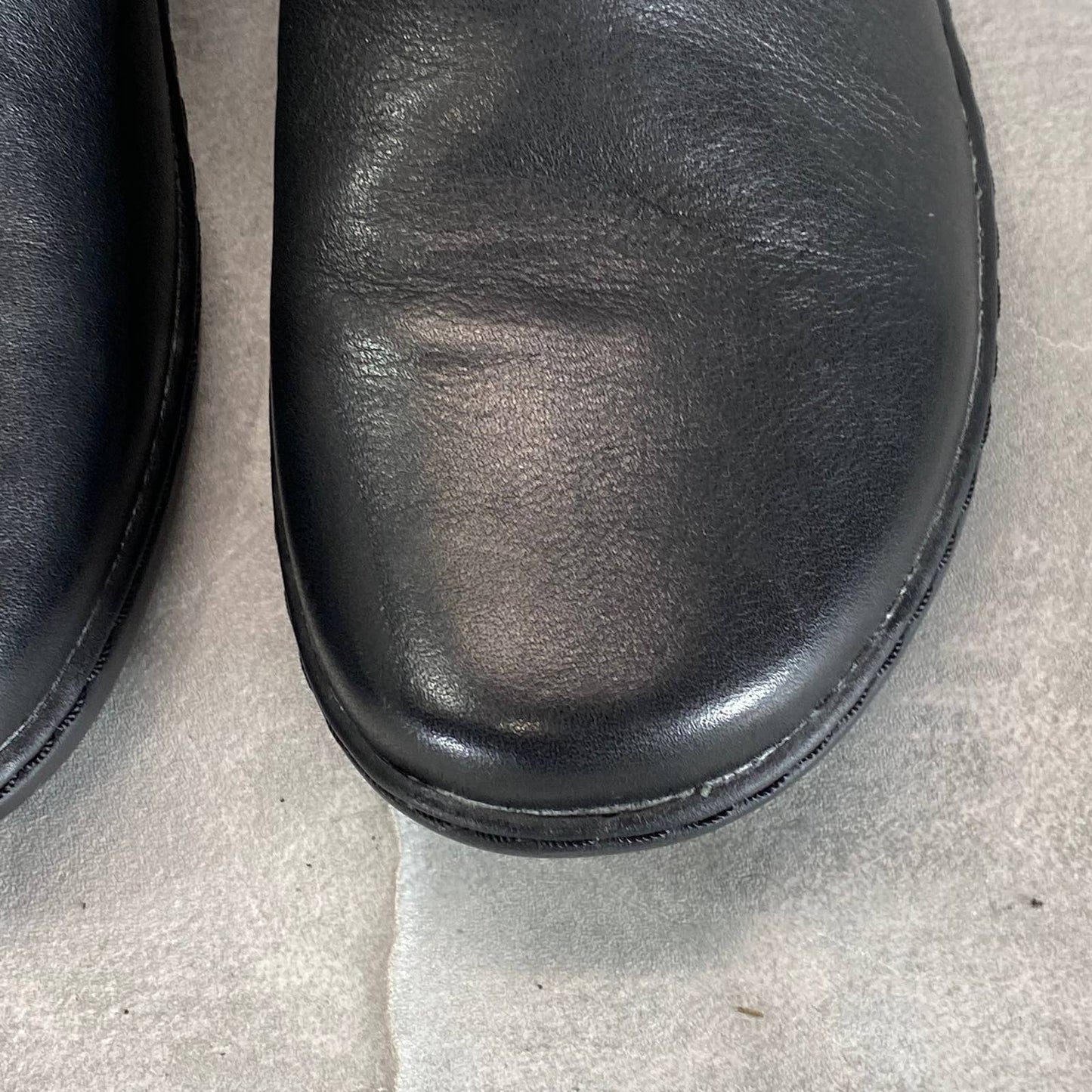 CLARKS COLLECTION Women's Black Leather Cora Ruched Ankle Boots SZ 10