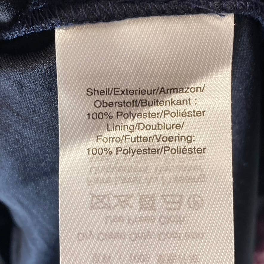 DKNY Women's Midnight Navy Flutter-Sleeve V-Neck Hi-Low Wrap Midi Dress SZ 4