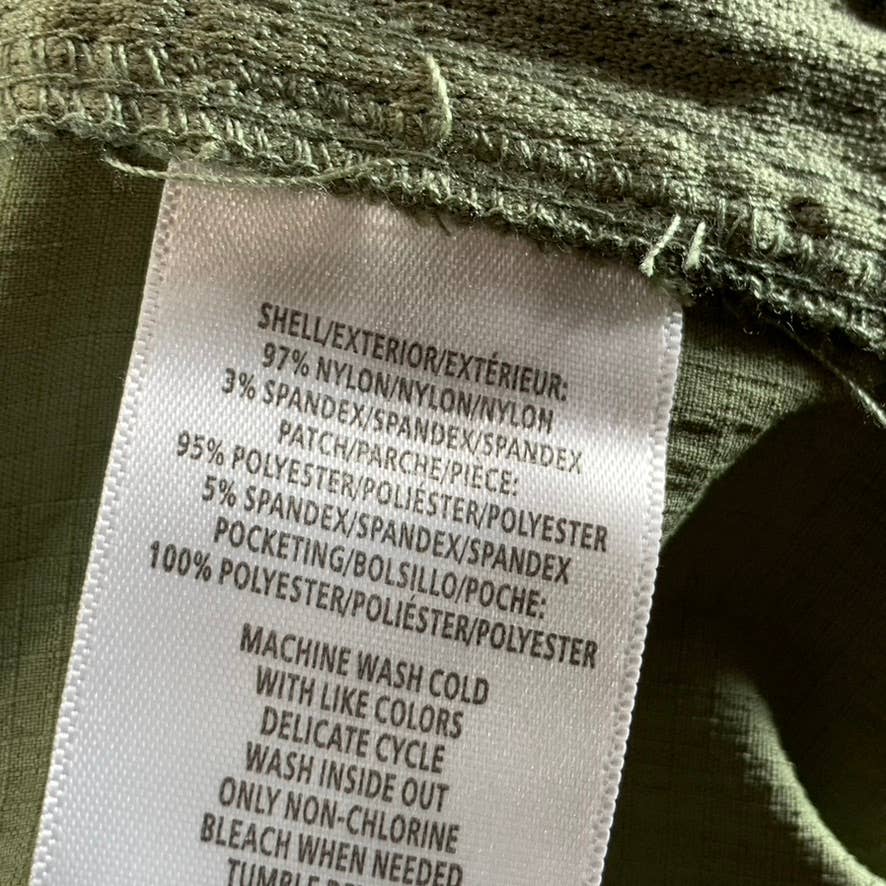BASS OUTDOOR Women's Deep Lichen Green Roque Mesh Pull-On Pants SZ M