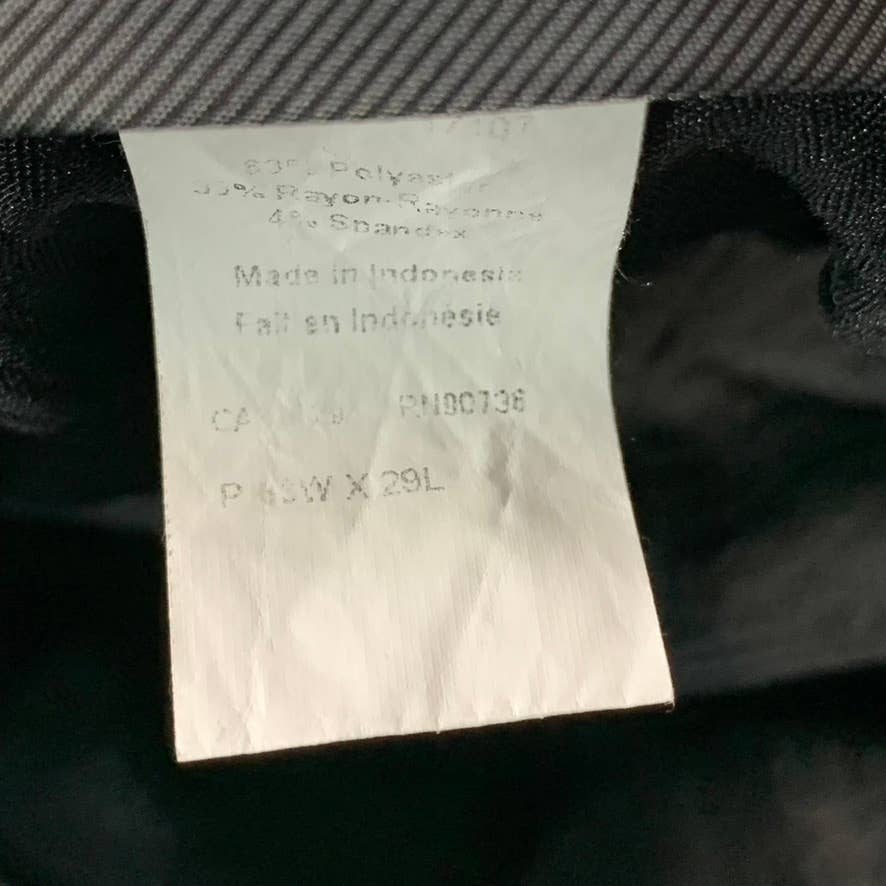 CALVIN KLEIN Men's Dark Grey Infinite Stretch Skinny-Fit Dress Pants SZ 36X29