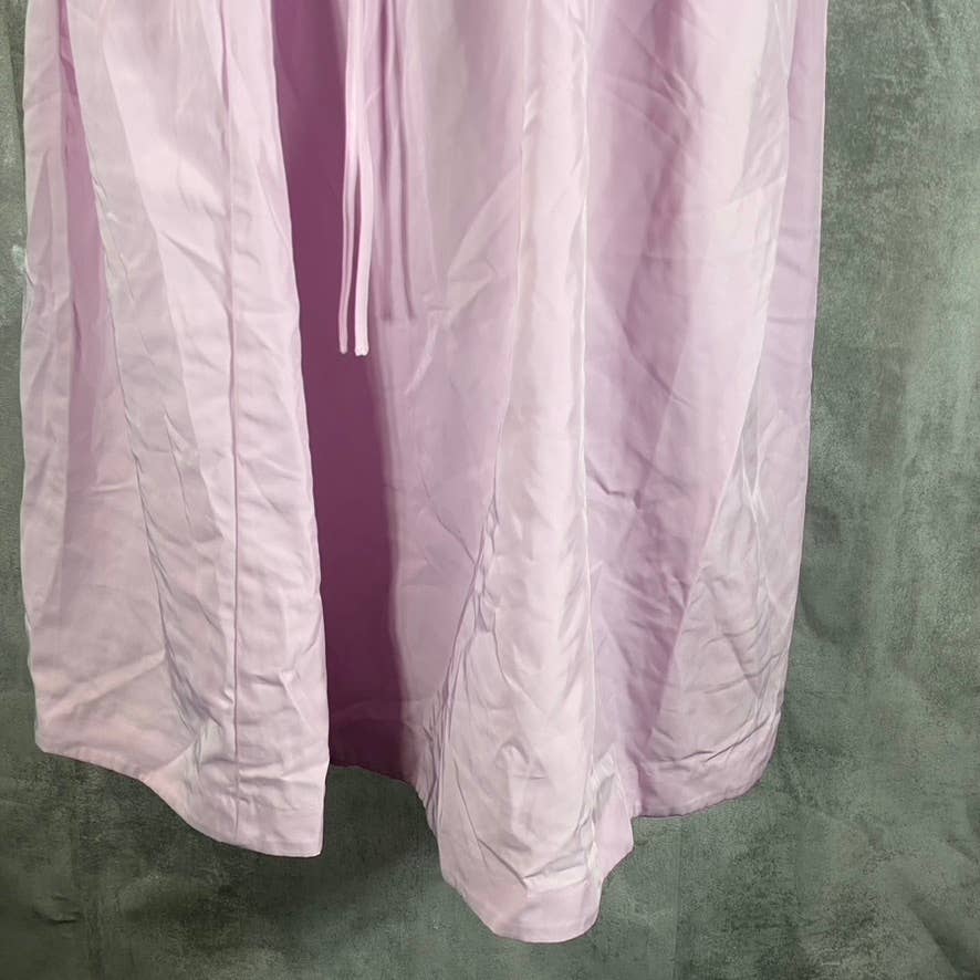 ALFANI Women's Lavender Rain Mixed-Media Drawstring Waist Mock-Neck Dress SZ 2XL