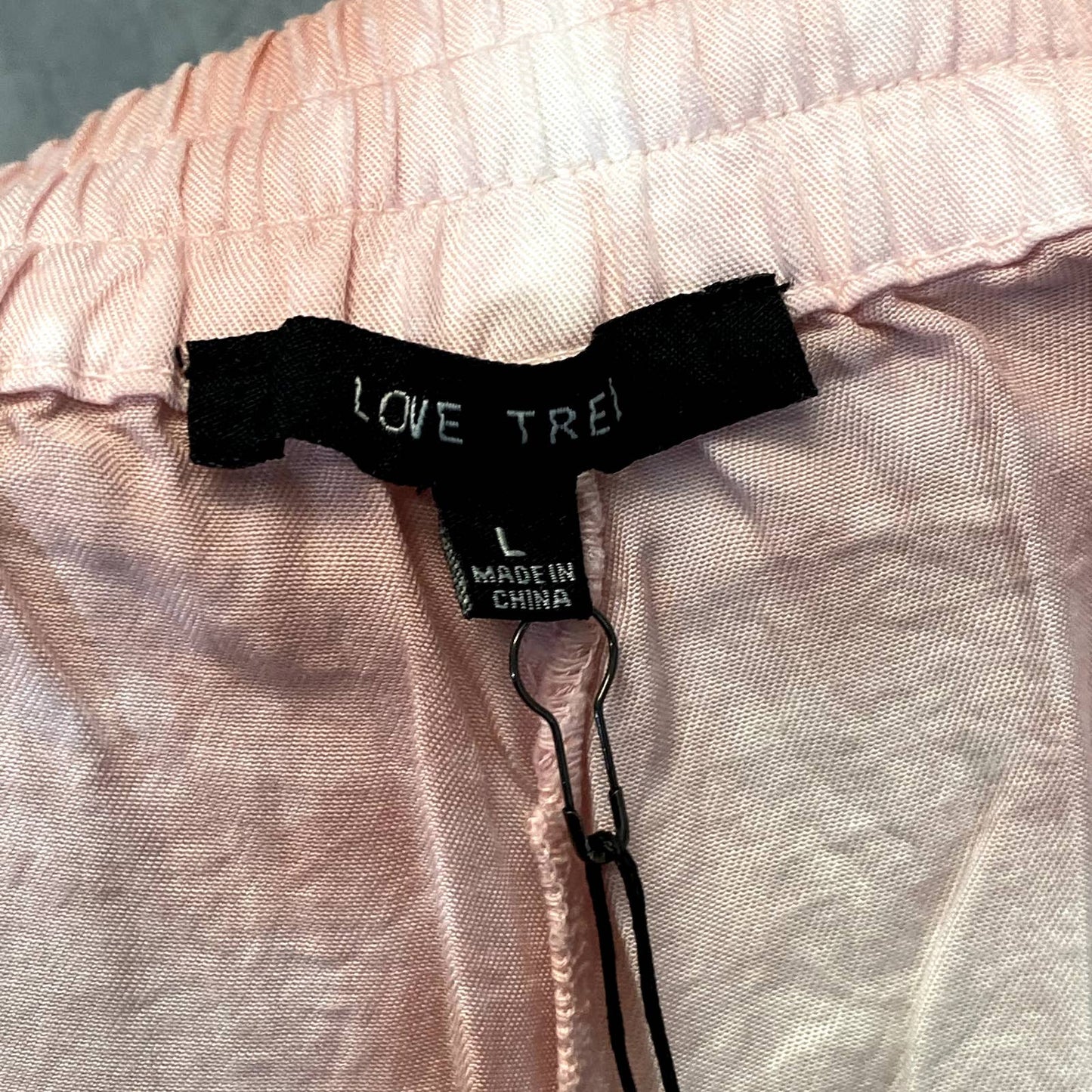 LOVE TREE Women's Pink Tie-Dye Drawstring High-Rise Tencel Pull-On Jogger Pants SZ L