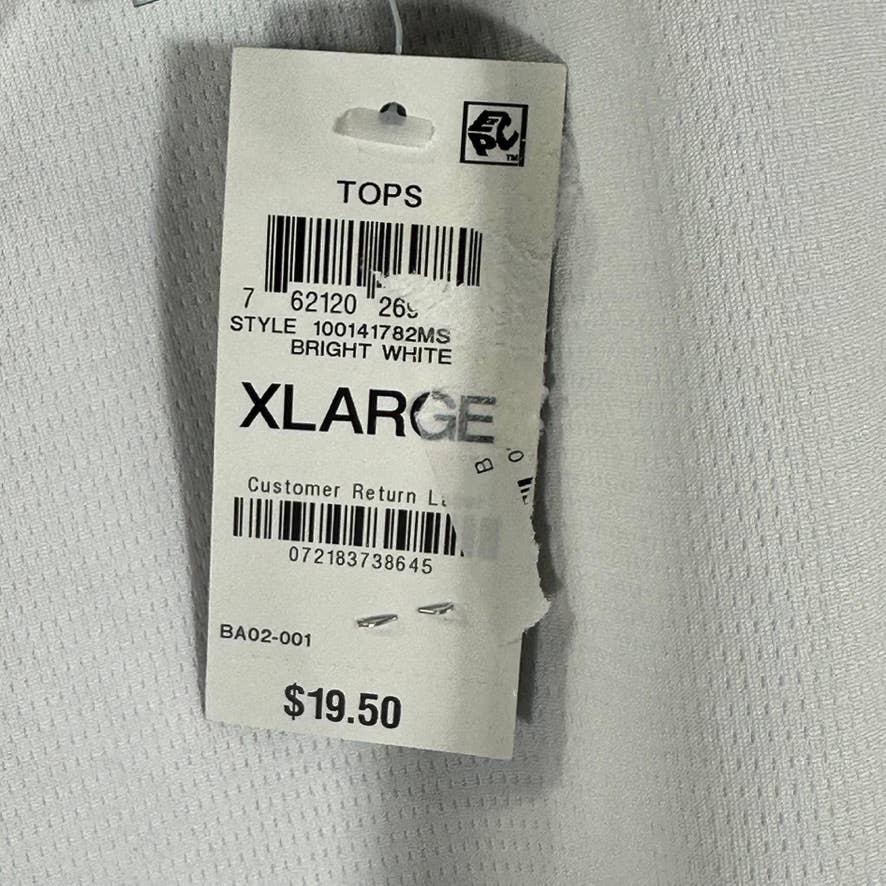 ID IDEOLOGY Women's White Scoop-Neck Moisture-Wicking Mesh Tank Top SZ XL