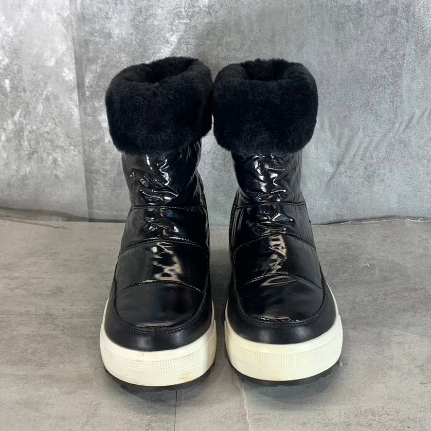 COUGAR Women's Black Wizard Nylon Waterproof Primaloft Pull-On Snow Boots SZ 8