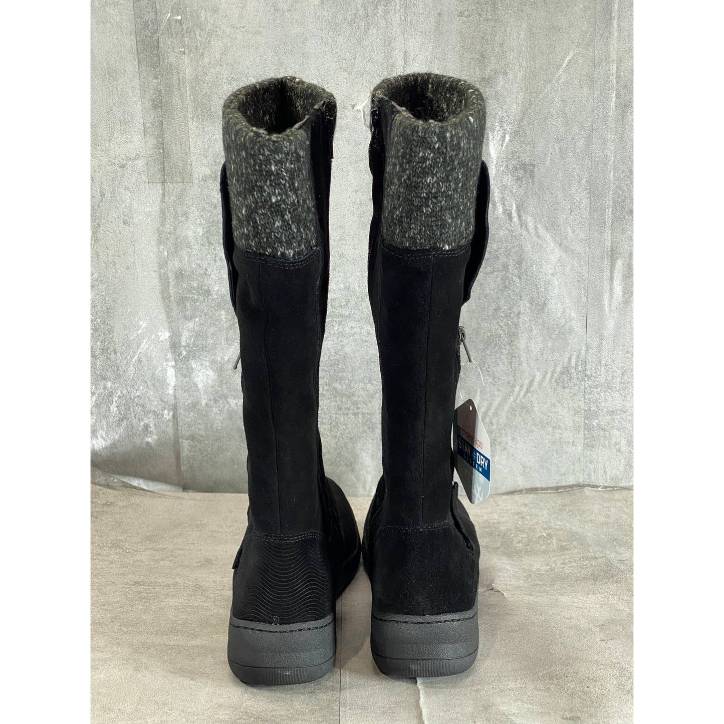 BARETRAPS Women's Black Adele Water Resistant Tall Pull-On Boots SZ 11
