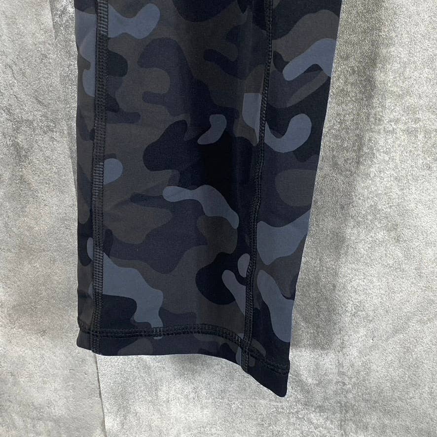 BASS OUTDOOR Women's Black-Grey Camo-Print High-Rise Catamount Leggings SZ M