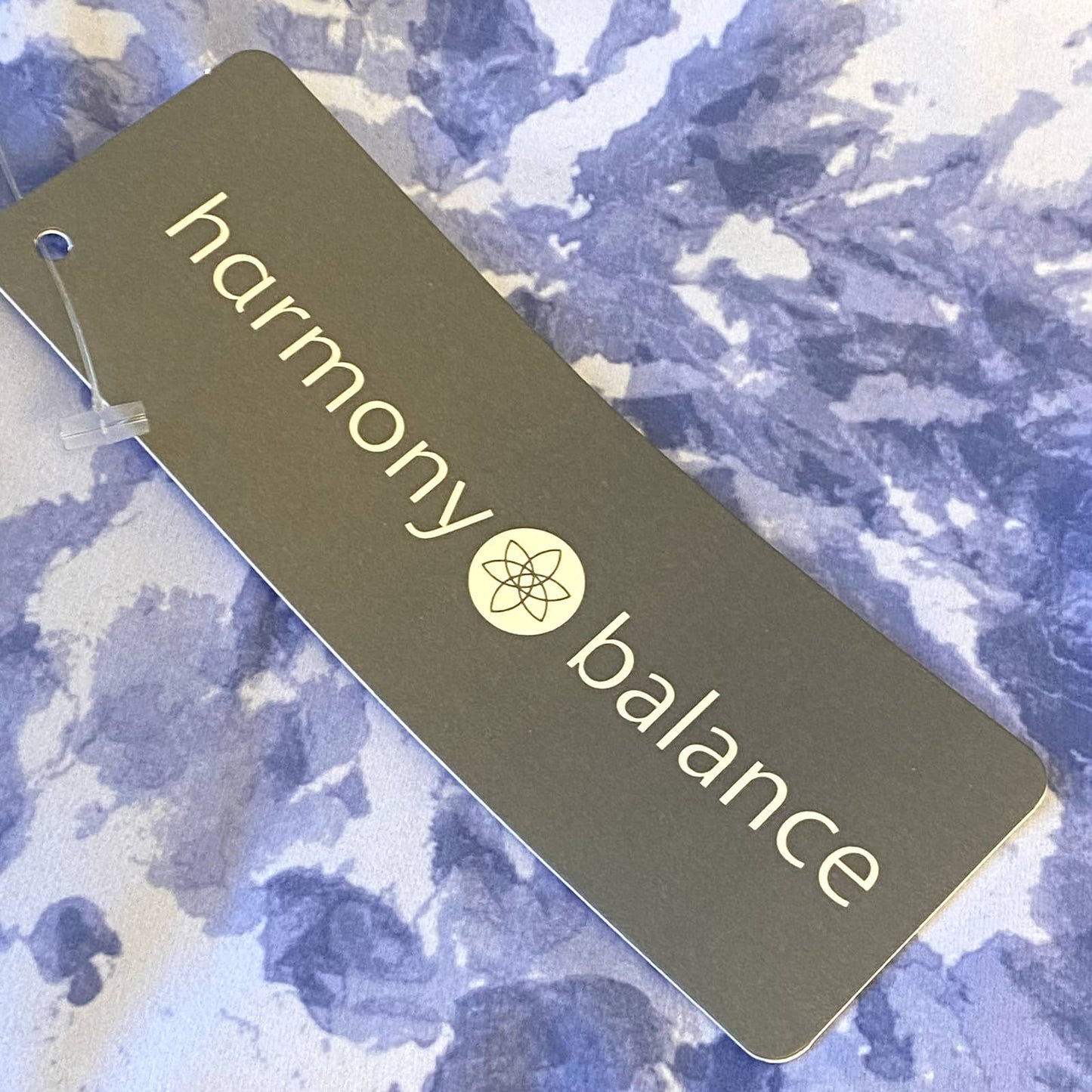 HARMONY BALANCE Women's Purple Marble Print Split Waist Pull-On Skinny Active Leggings SZ XS